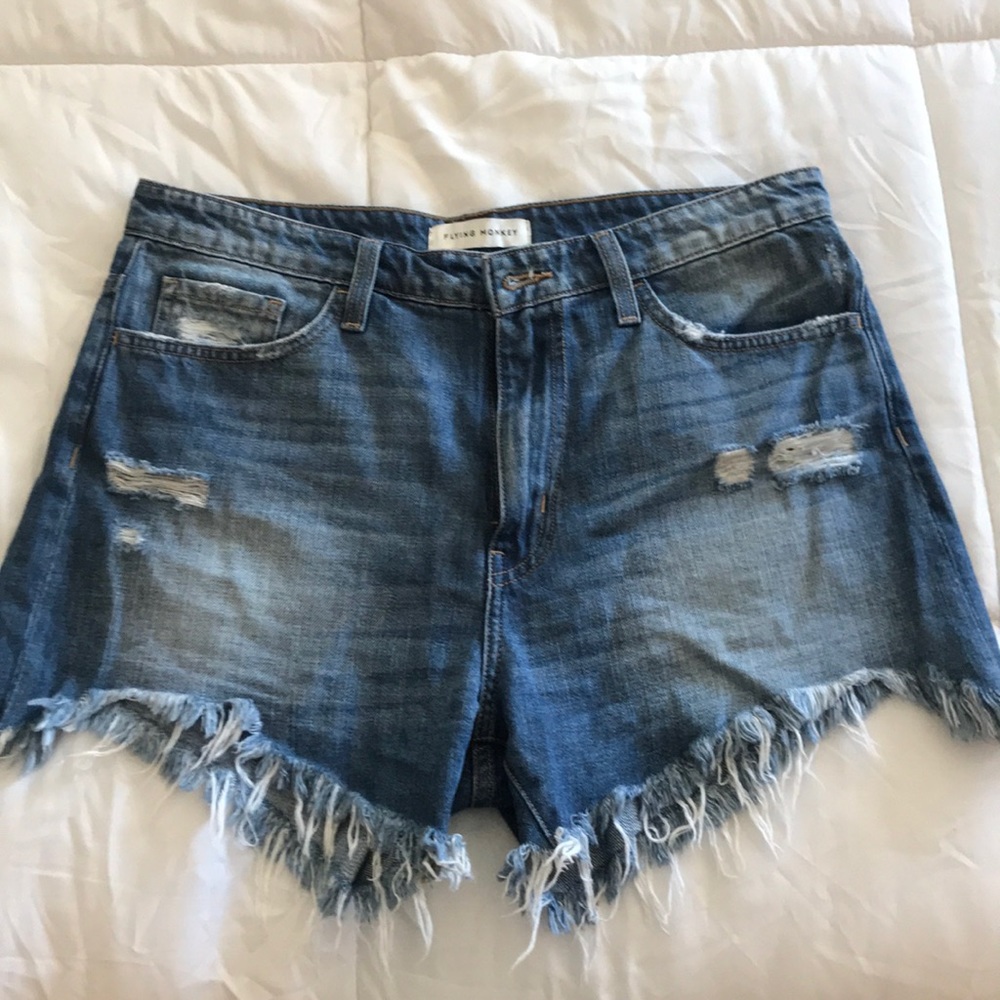 High wasted cut off jean shorts